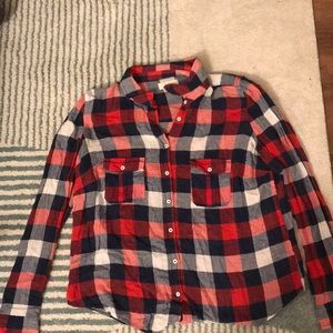 Flannel red white blue